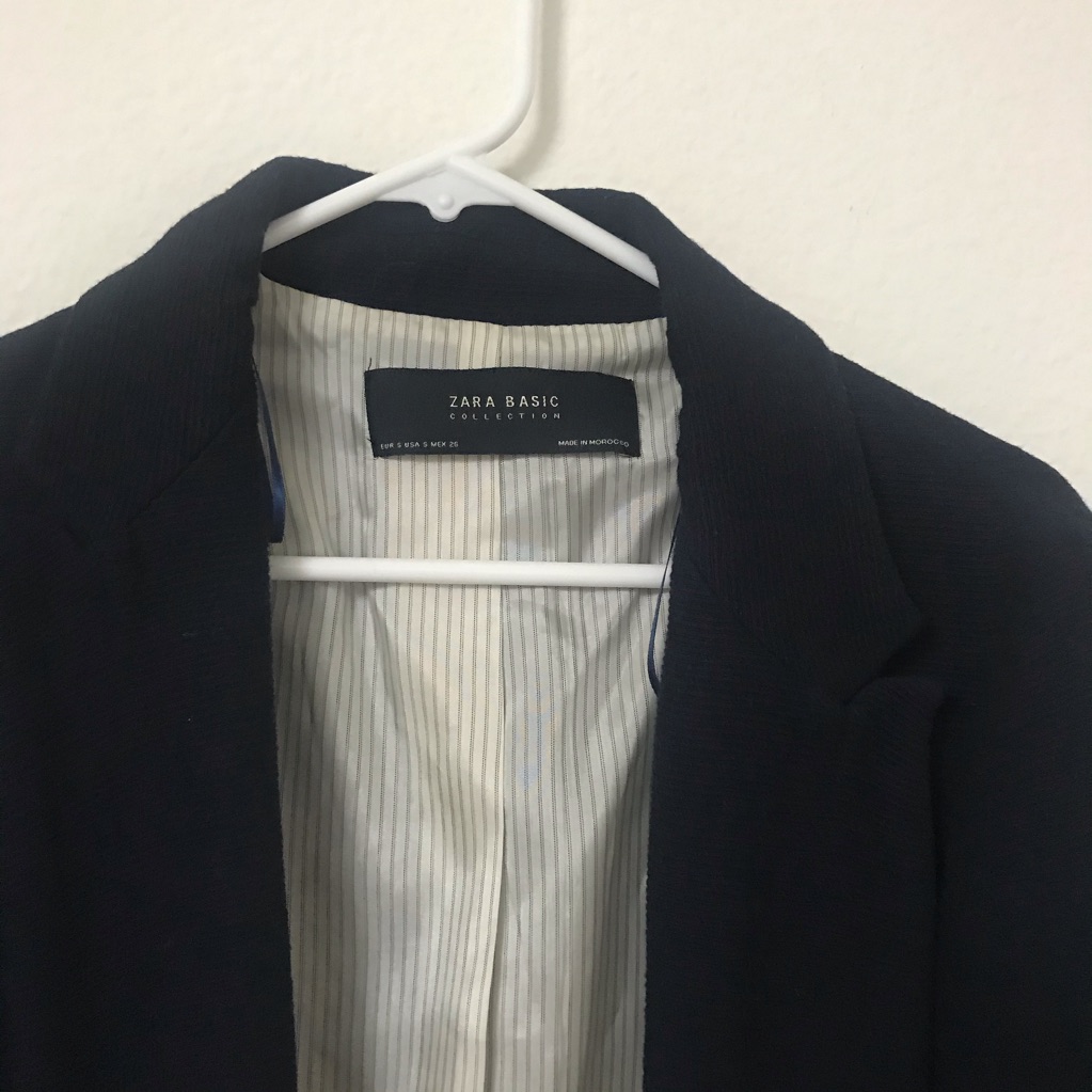 Zara Basic Navy Coat